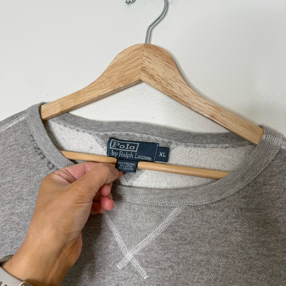 Vintage 1990s Polo Ralph Lauren "Marine Stencil" crewneck sweatshirt size XL - Picture 2 of 13